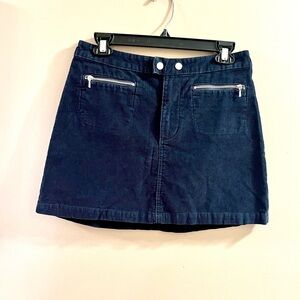 Abercrombie and Fitch Black Corduroy Mini Skirt Size 2
